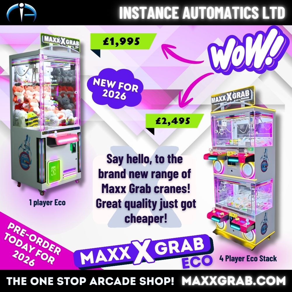 Maxxgrab Eco COMING SOON Crane Grabber Claw Machine