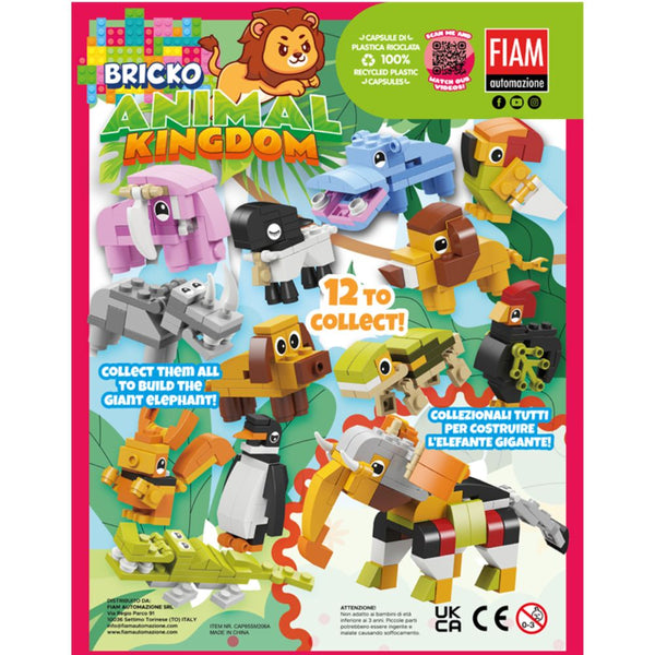 Bricko Animal Kingdom (x300) 65mm Prize Capsules