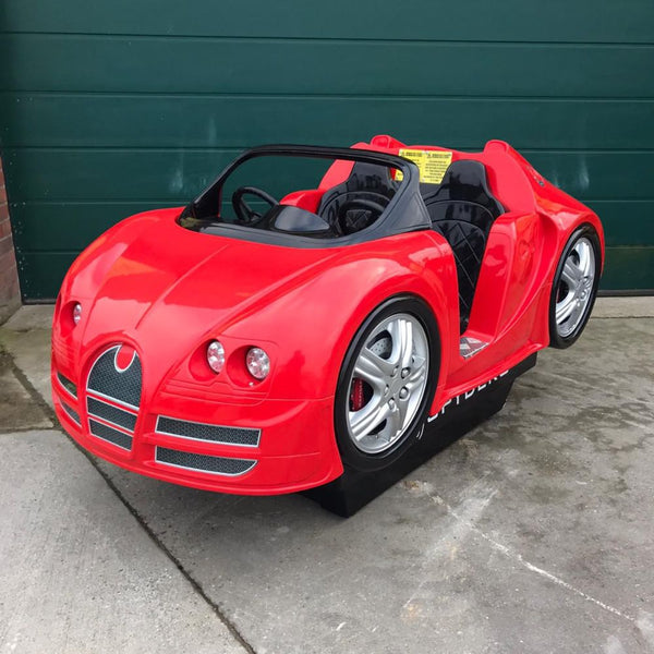 Used Spydero Bugatti in Red Kiddie Ride