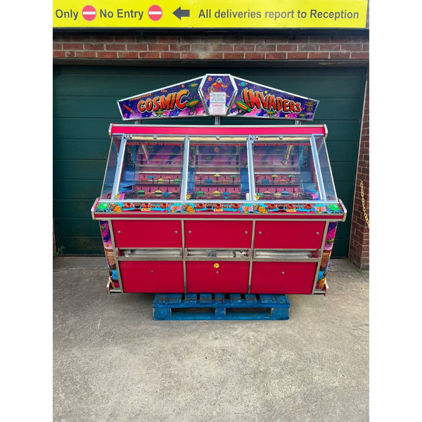 Used Cosmic Invaders 3 Player Pusher in working condition