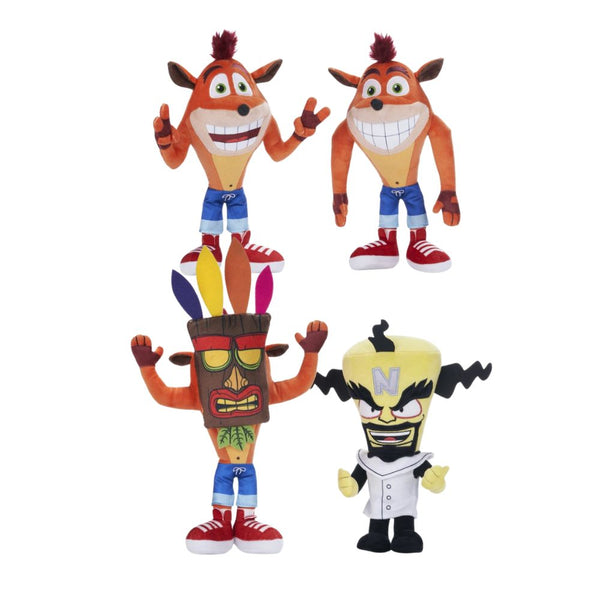 Crash Bandicoot 12-inch assorted soft toy plush.