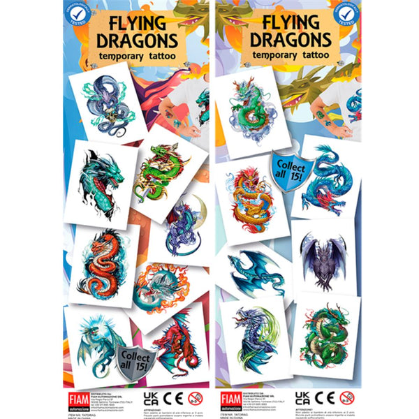Flying Dragons (x300) - Flat Pack Vending Tattoos