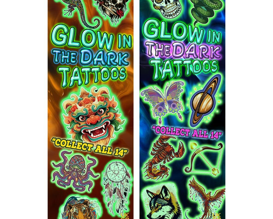Glow In the Dark (x300) - Flat Pack Vending Tattoos