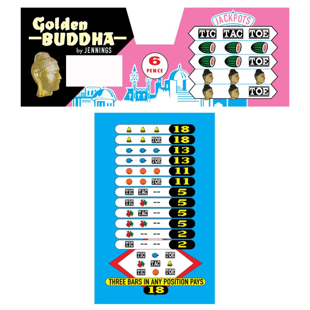 Jennings Governor Golden Buddah Recreation one armed bandit Artwork Kit
