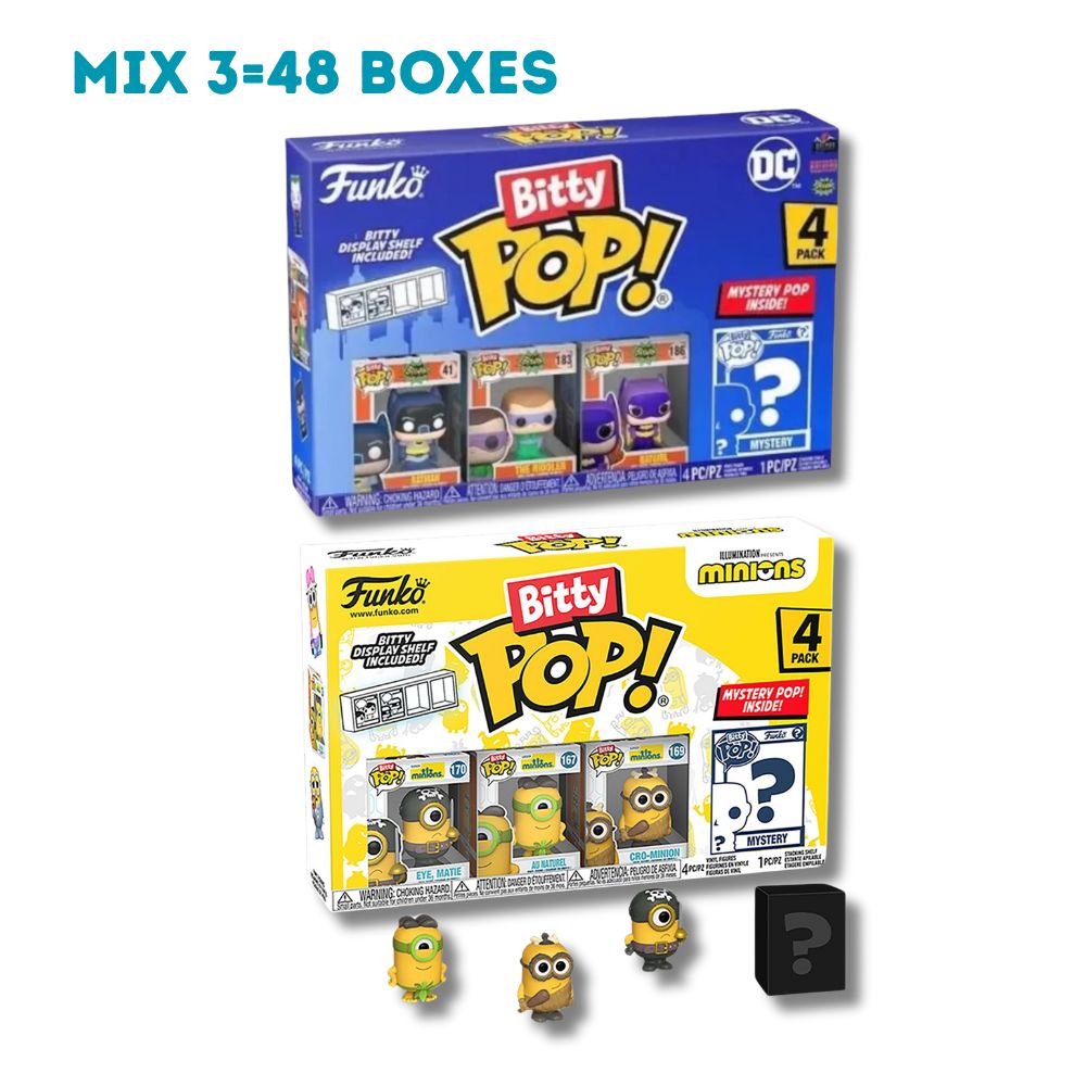 Funko Bitty POP! Mix 3- 4 Window Pack of Officially licensed merchandise (x48)
