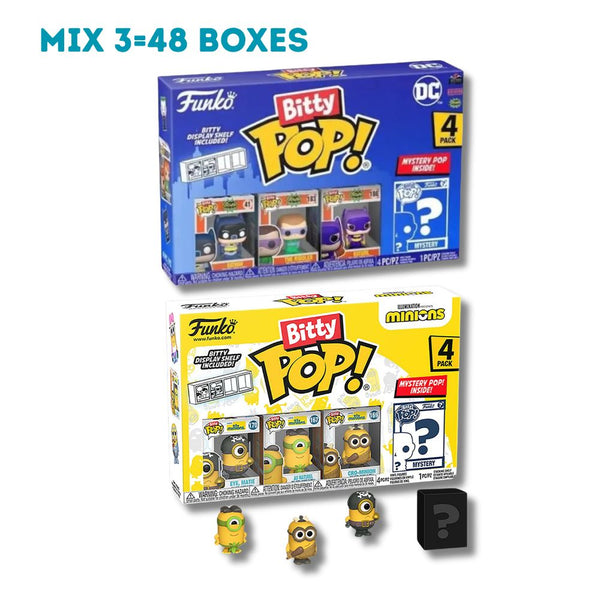 Funko Bitty POP! Mix 3- 4 Window Pack of Officially licensed merchandise (x48)