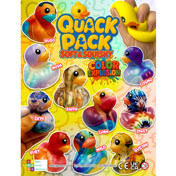 Quack Pack Colour Explosion (x500) 50mm Vending Capsules