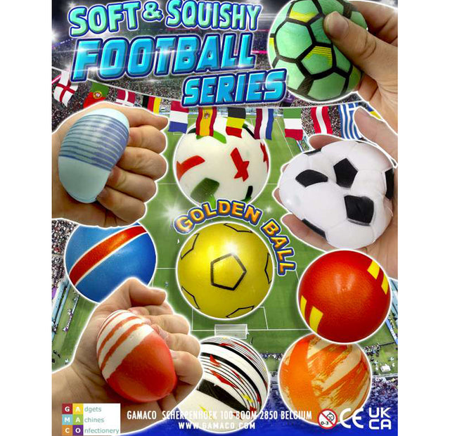 Soft & Squishy Football (x500) 50mm Vending Prize Capsules