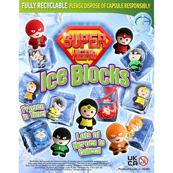 Super Hero Ice Blocks (X500) 50mm Prize Vending Capsules