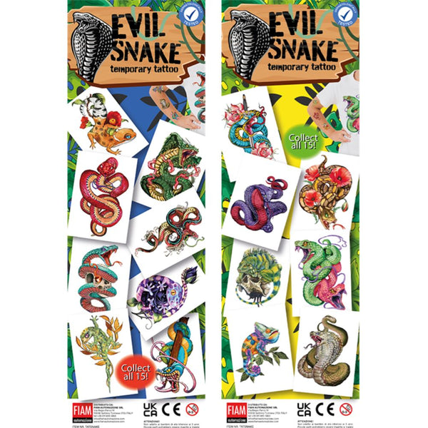 Evil Snake (x300) - Flat Pack Vending Tattoos