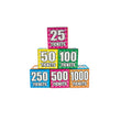Empty Ticket Prize Boxes Bundle for Over the Edge & also cranes - 20 pieces - 75 mm square