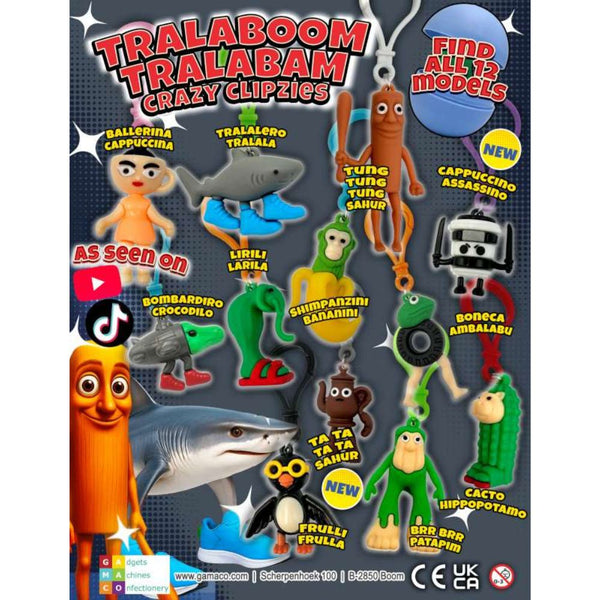 Tralaboom Tralabam Brainrot Crazy Clipzies (x500) 50mm Prize