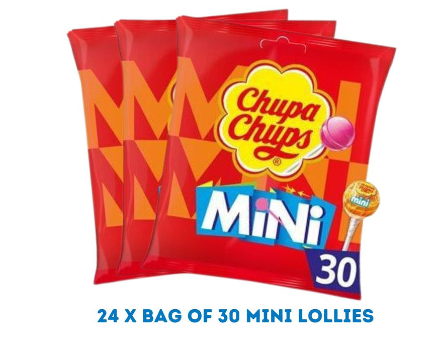 Chupa Chups Minis  x 24 bags of 30 Lollies (720)