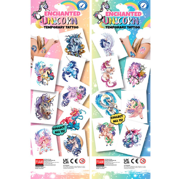 Enchanted Unicorn (x300) - Flat Pack Vending Tattoos