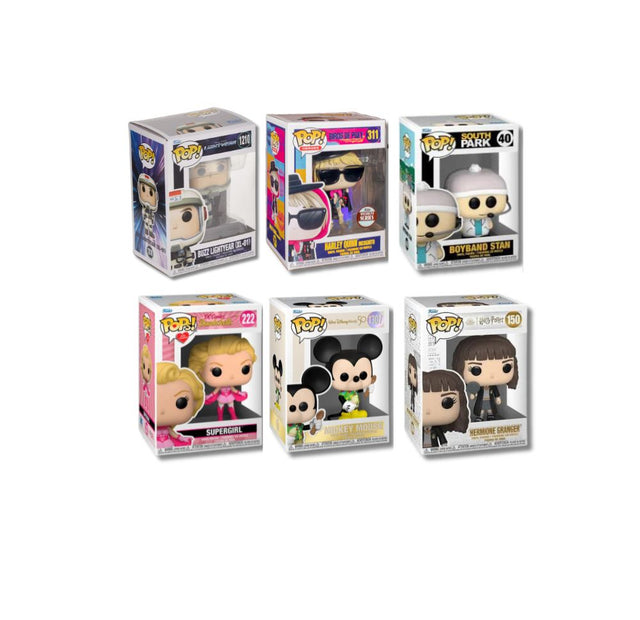 Pop! Vinyl Collectables in Boxes - 6 Figures Assorted by Funko - Mix 2