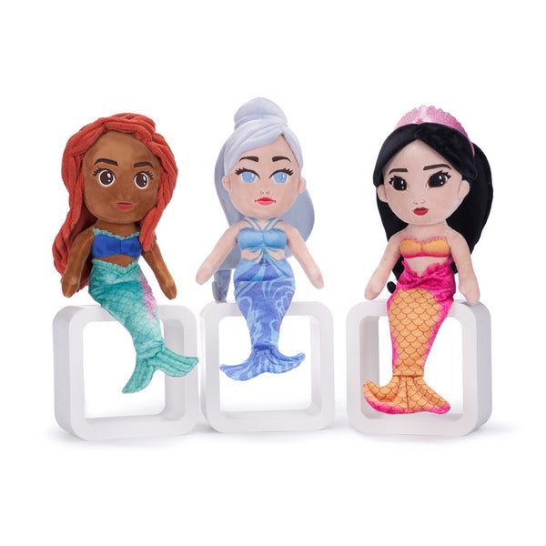 The Little Mermaid - 12" / Size 3 - 3 Types Assorted Licensed Prize Plush Toy (x48)