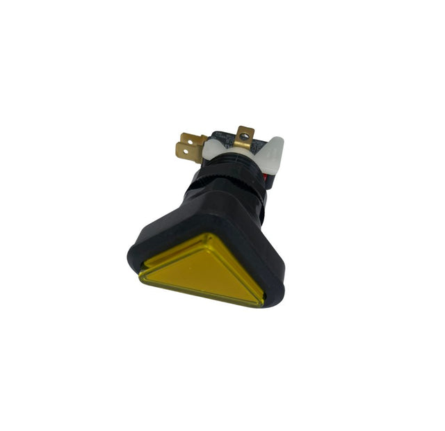 Replacement for a Maxx Grab Mk1 Triangle Push Button in Yellow with Microswitch