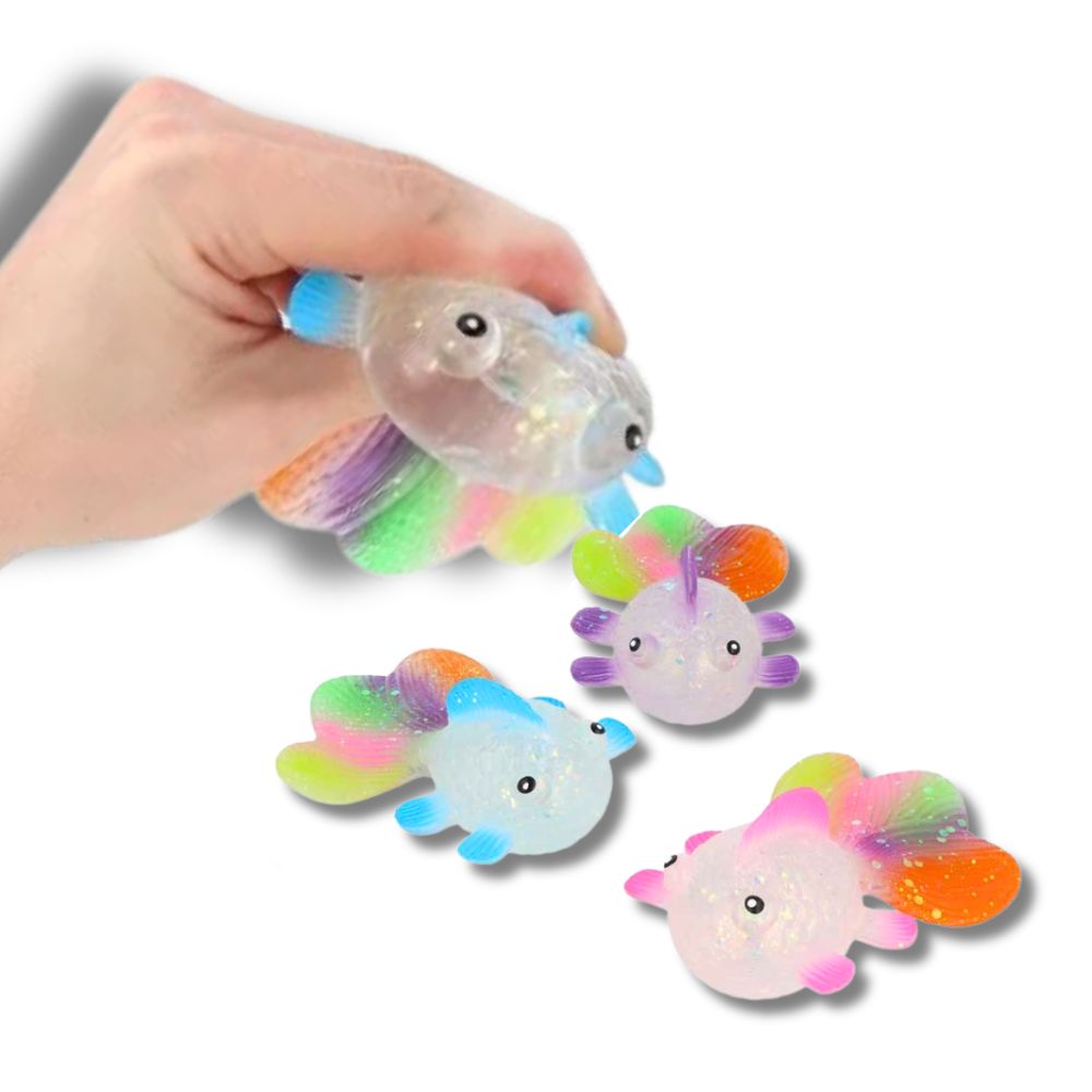 Squeeze Fish Rainbow Squeeze Ball - 6 Ass Colours (x144)