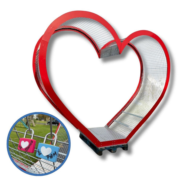 Red Heart for padlocks