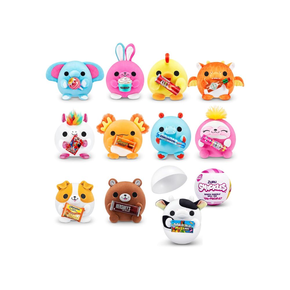 Zuru Snackles Series 1 Surprise Plush Ball (x24) Assorted Designs