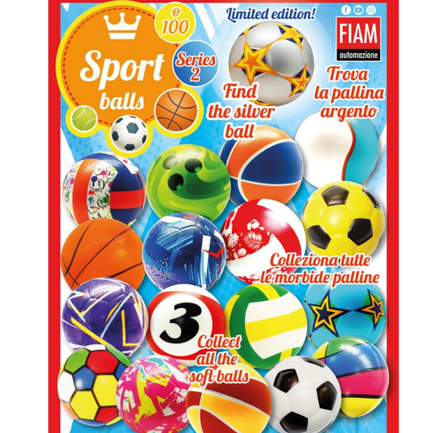 Sport Balls (x100) Series 2 100mm Vending Soft Ball