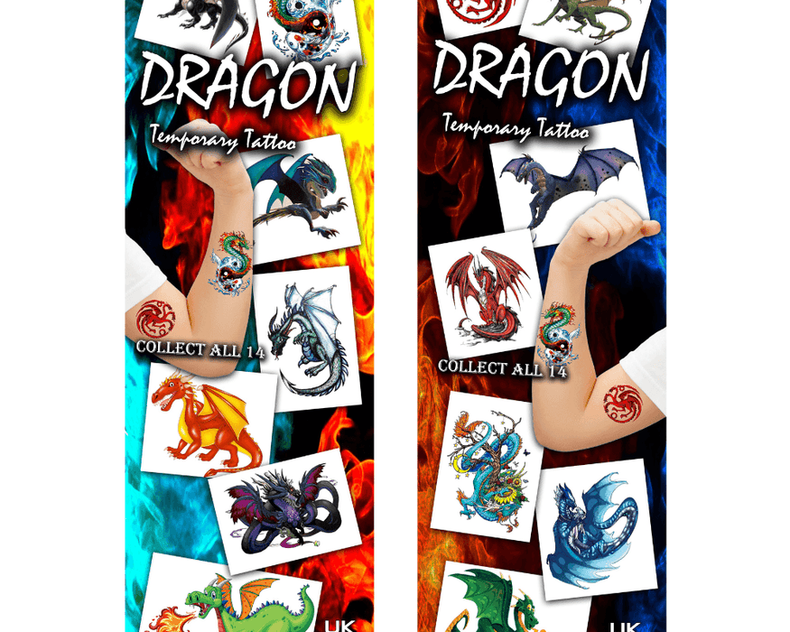 Dragon (x300) (No.3) - Flat Pack Vending Tattoos - Maxx Grab