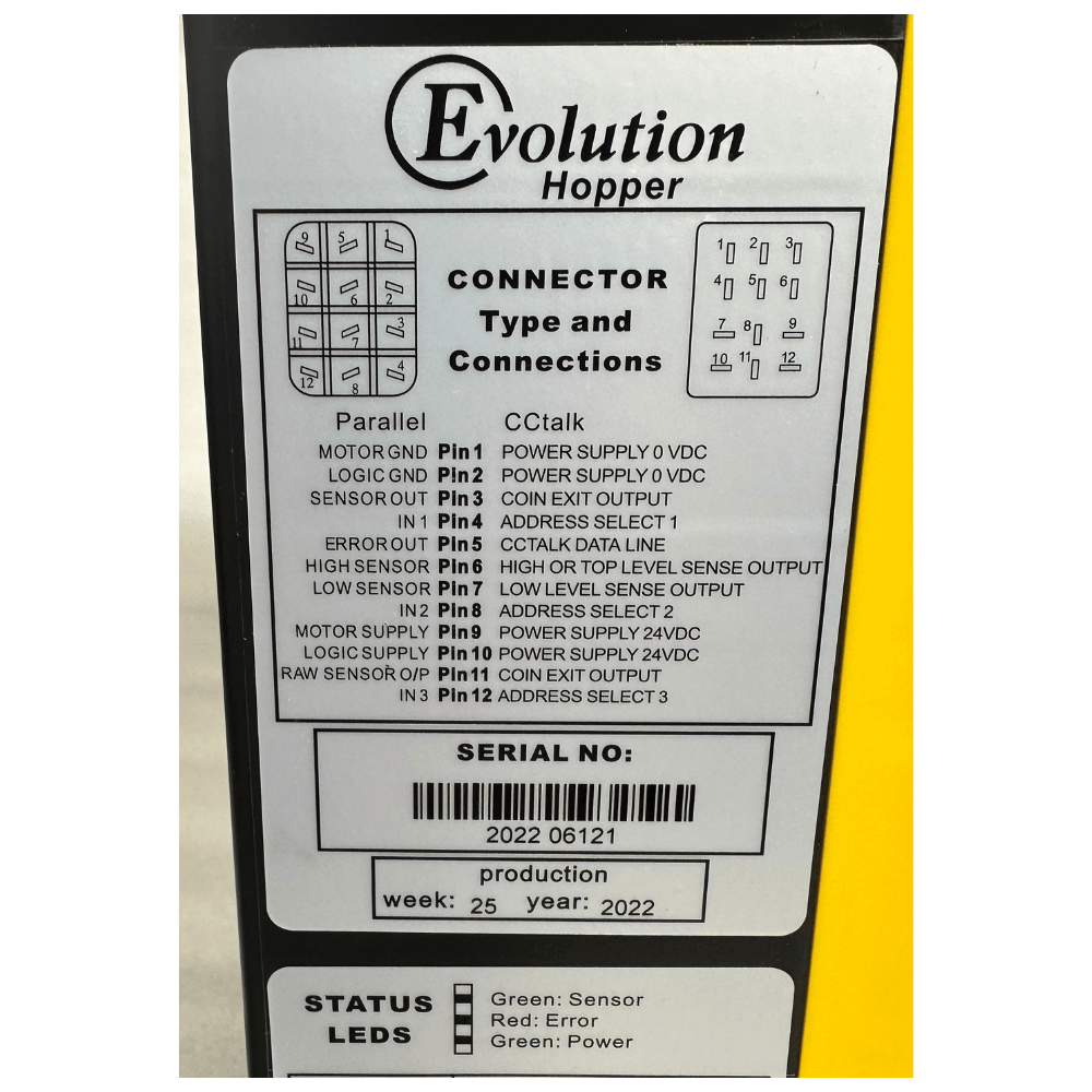 Evolution Hopper CC TALK - Coin Hopper - Suitable For Most Change Machines - Maxx Grab