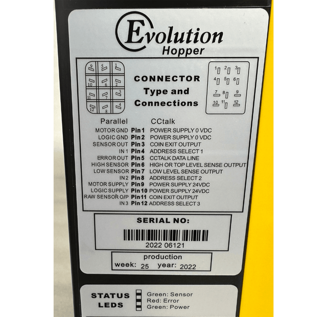 Evolution Hopper CC TALK - Coin Hopper - Suitable For Most Change Machines - Maxx Grab