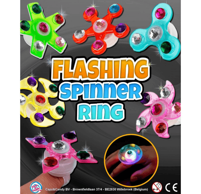 Flashing Spinner Ring (x300) 68mm Vending Prize Capsules - Maxx Grab