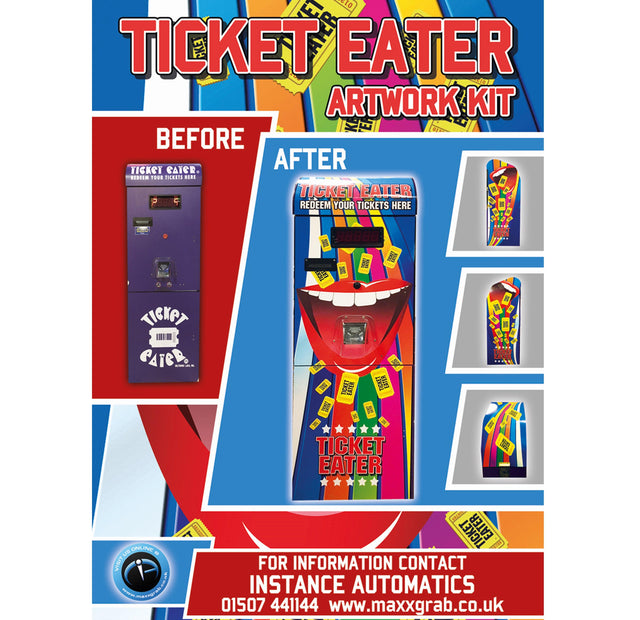 Namco Deltronic Ticket Eater Upgrade Artwork Kit - Maxx Grab