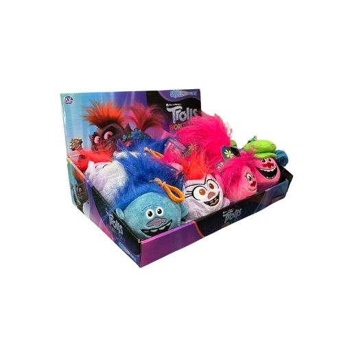 Trolls World Tour Squeezster - 3.5" / Size 1 - Assorted Licensed Prize Plush Toy (x72)