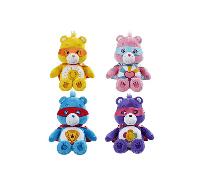Care Bear Super Hero  - 9" / Size 2/3 - Assorted Licensed Prize Plush Toy (x6) - Maxx Grab