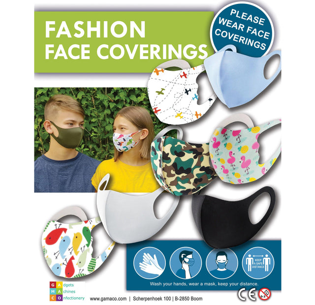 Kids Fashion Face Covering (x500) 50mm Vending Prize Capsules