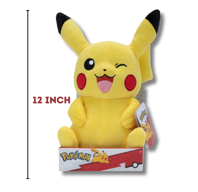 Pokémon 12 inch PIKACHU - Size 3 - Licensed Prize Plush Toys (X6)