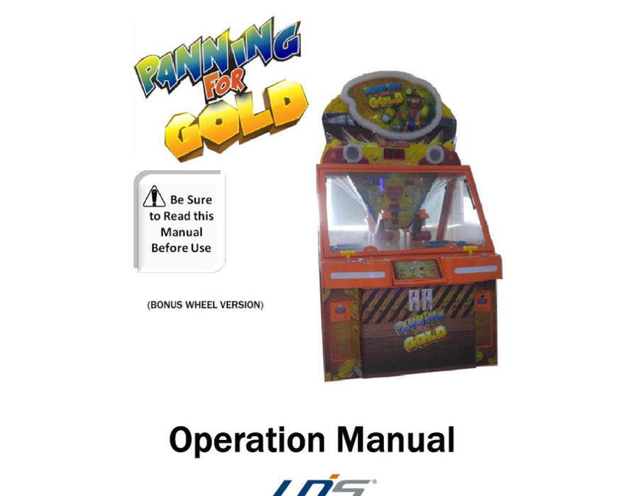 Panning for Gold Bonus Wheel Machine - UNIS Digital Manual PDF