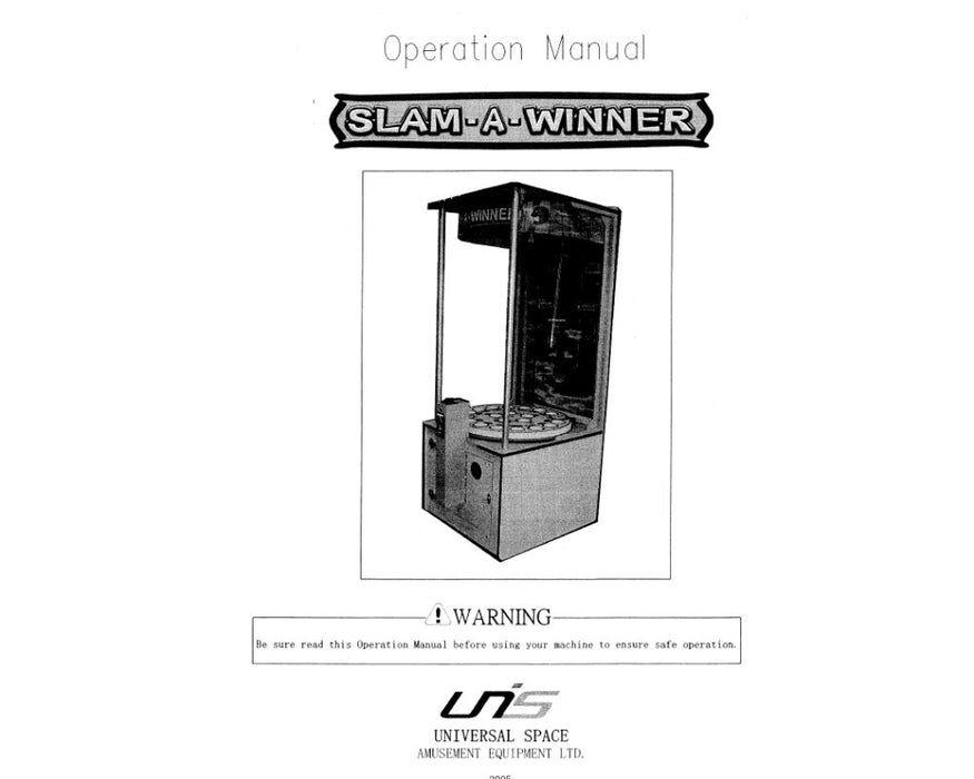 Slam A Winner Machine - UNIS Digital Manual PDF
