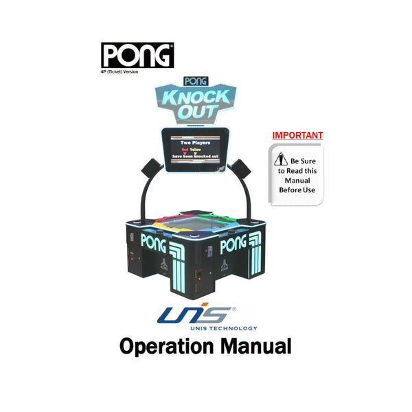 Atari Pong 4P Ticket Arcade Machine - UNIS Digital Manual PDF