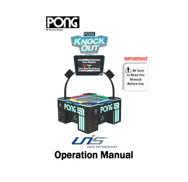Atari Pong 4P Ticket Arcade Machine - UNIS Digital Manual PDF