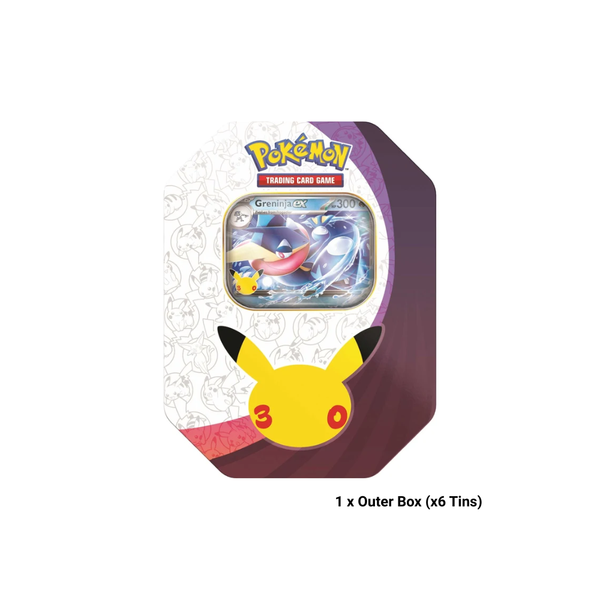 Official Pokemon TCG: ex Tin - Greninja - 30th Celebration (x6) 1 x Outer Box