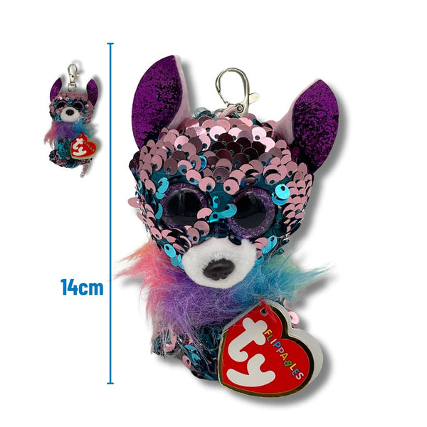 Ty Sequin Dog Plush Key Clip Ty Brand (x96)