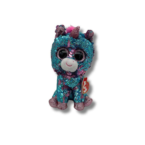 TY Beanie  Blue & Pink Sequin Unicorn Plush