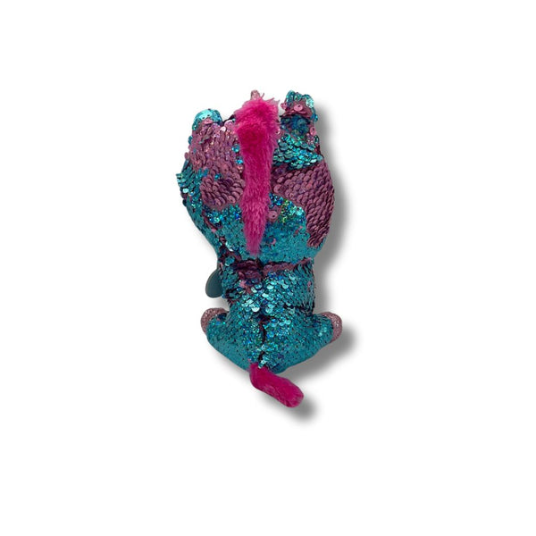 TY Beanie  Blue & Pink Sequin Unicorn Plush