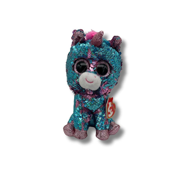 TY Beanie  Blue & Pink Sequin Unicorn Plush
