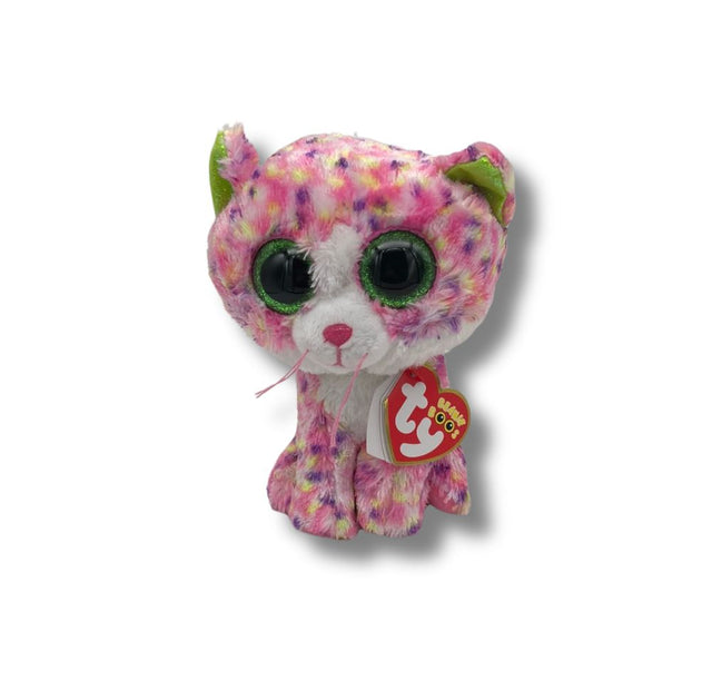 TY Beanie Speckled Pink Cat Plush Toy 