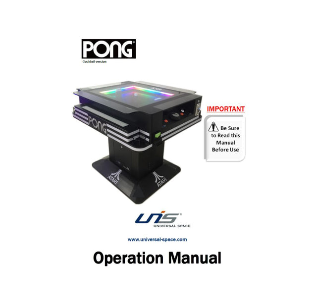 Atari Pong Cocktail Machine - UNIS Digital Manual PDF
