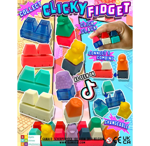 Clicky Fidget (x 500) 50mm Vending Prize Capsules