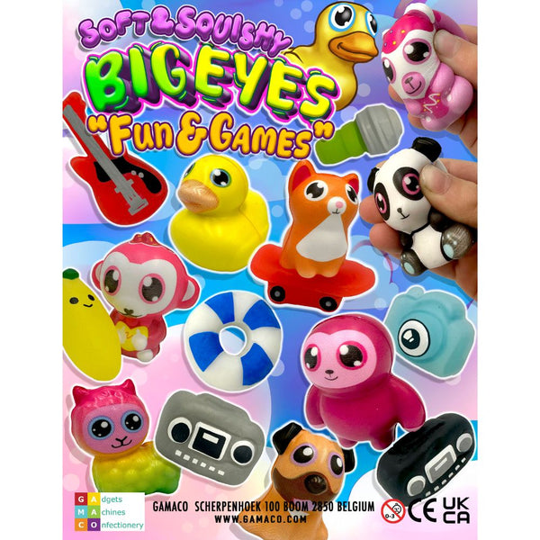 Soft & Squishy Big Eyes (x 500) 50mm Vending Prize Capsules