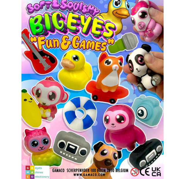 Soft & Squishy Big Eyes (x 500) 50mm Vending Prize Capsules