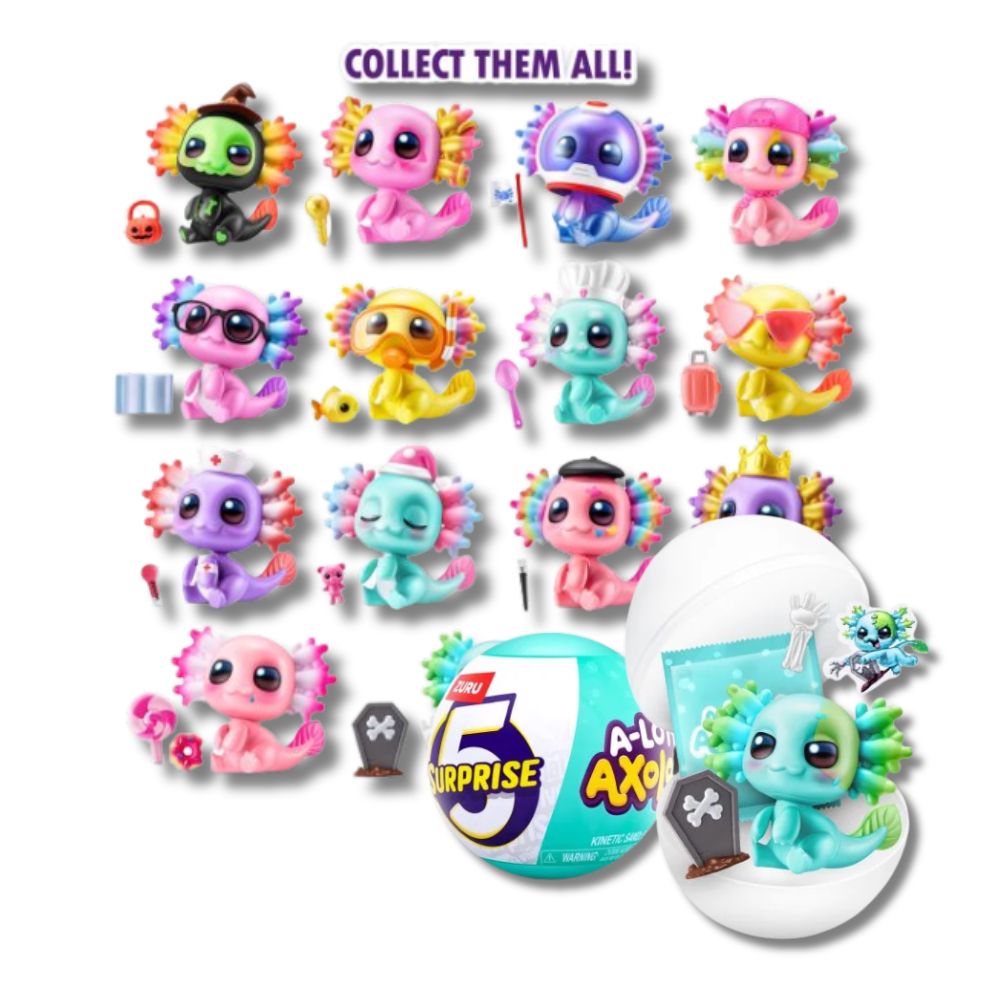 5 Surprise Mini Brands -A-Lot-A Axolotls Capsule Q1 (x52) from