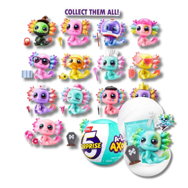 5 Surprise Mini Brands -A-Lot-A Axolotls Capsule